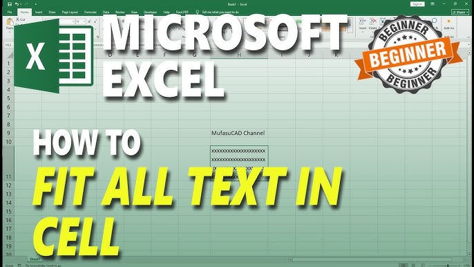 How to Make Cell Fit Text in Excel