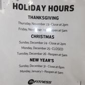 Is 24 Hour Fitness Open Thanksgiving