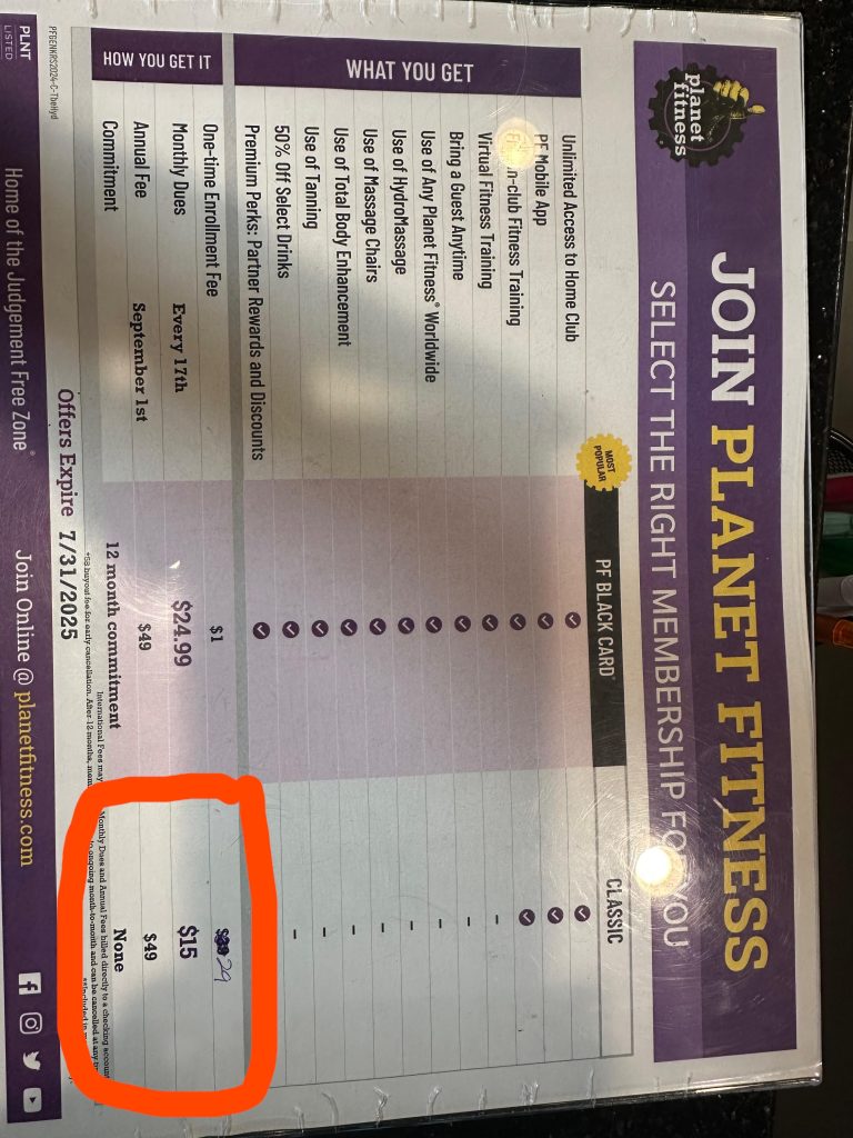 Is Planet Fitness Month to Month