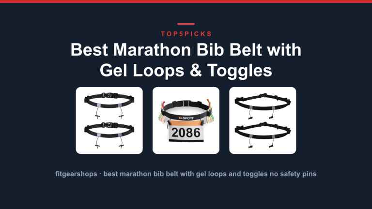 Best Marathon Bib Belt with Gel Loops & Toggles