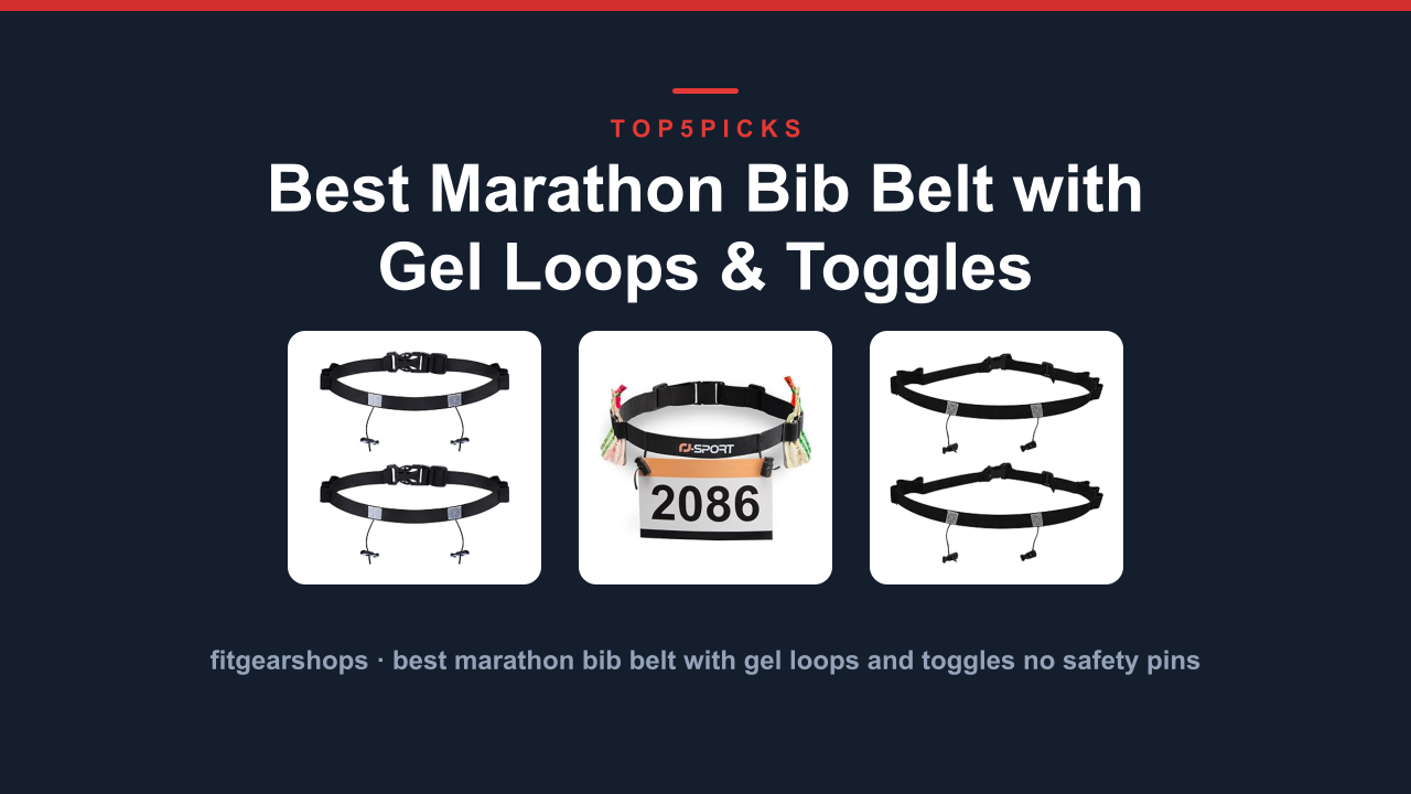 Best Marathon Bib Belt with Gel Loops & Toggles