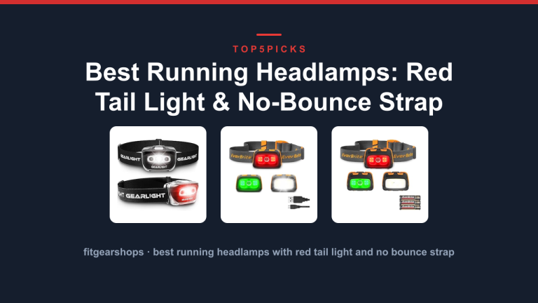 Best Running Headlamps: Red Tail Light & No-Bounce Strap